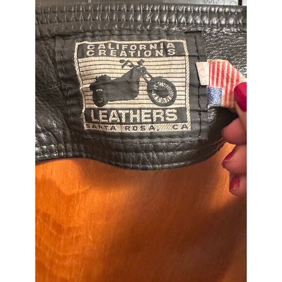 California creations leather chaps size small made in USA - Picture 6 of 15